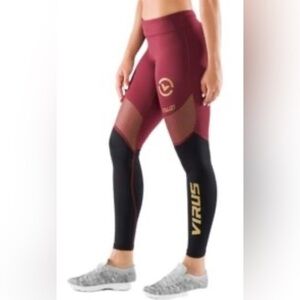 Women's Virus Eauzi Marron and Black Athletic Leggings